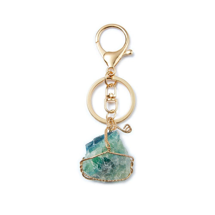 Olivenorma Raw Crystal Keychain Gemstone Pendant Keychain