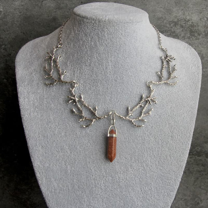 Olivenorma "The Light of Mantra" - Natural Crystal Hexagonal Necklace