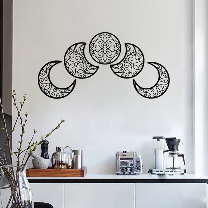 Wood Moon Phases Wall Hanging Decor – us.olivenorma
