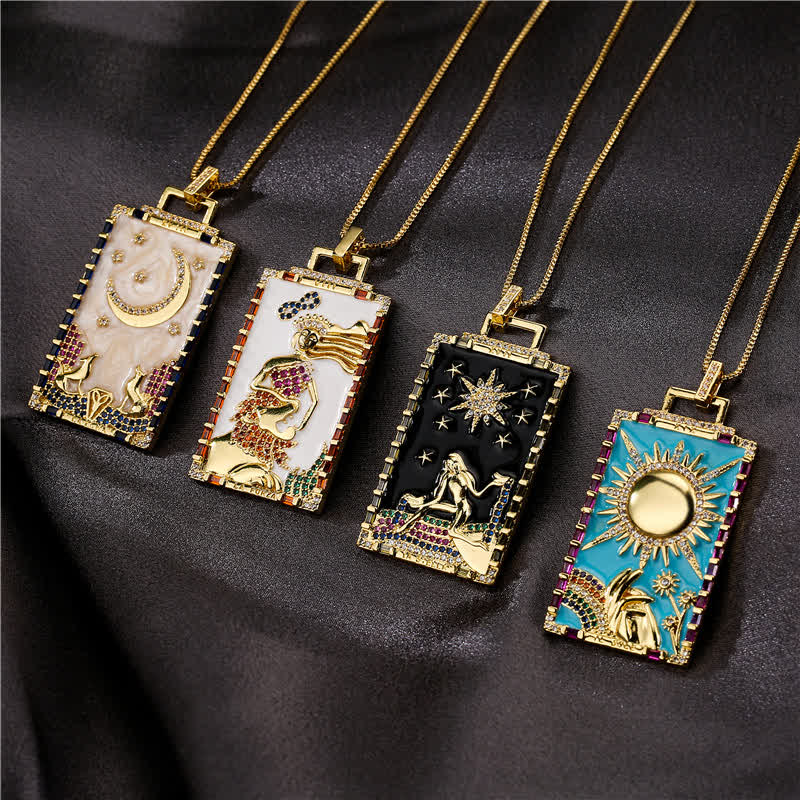 Olivenorma Tarot Card Colors Necklace