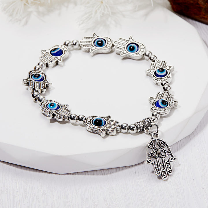 Olivenorma Evil Eye Hamsa Pendant Epoxy Zircon Bracelet