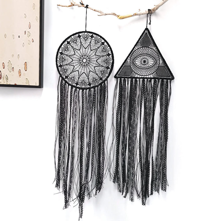 Olivenorma Evil Eye Woven Triangle Tassel Dream Catcher