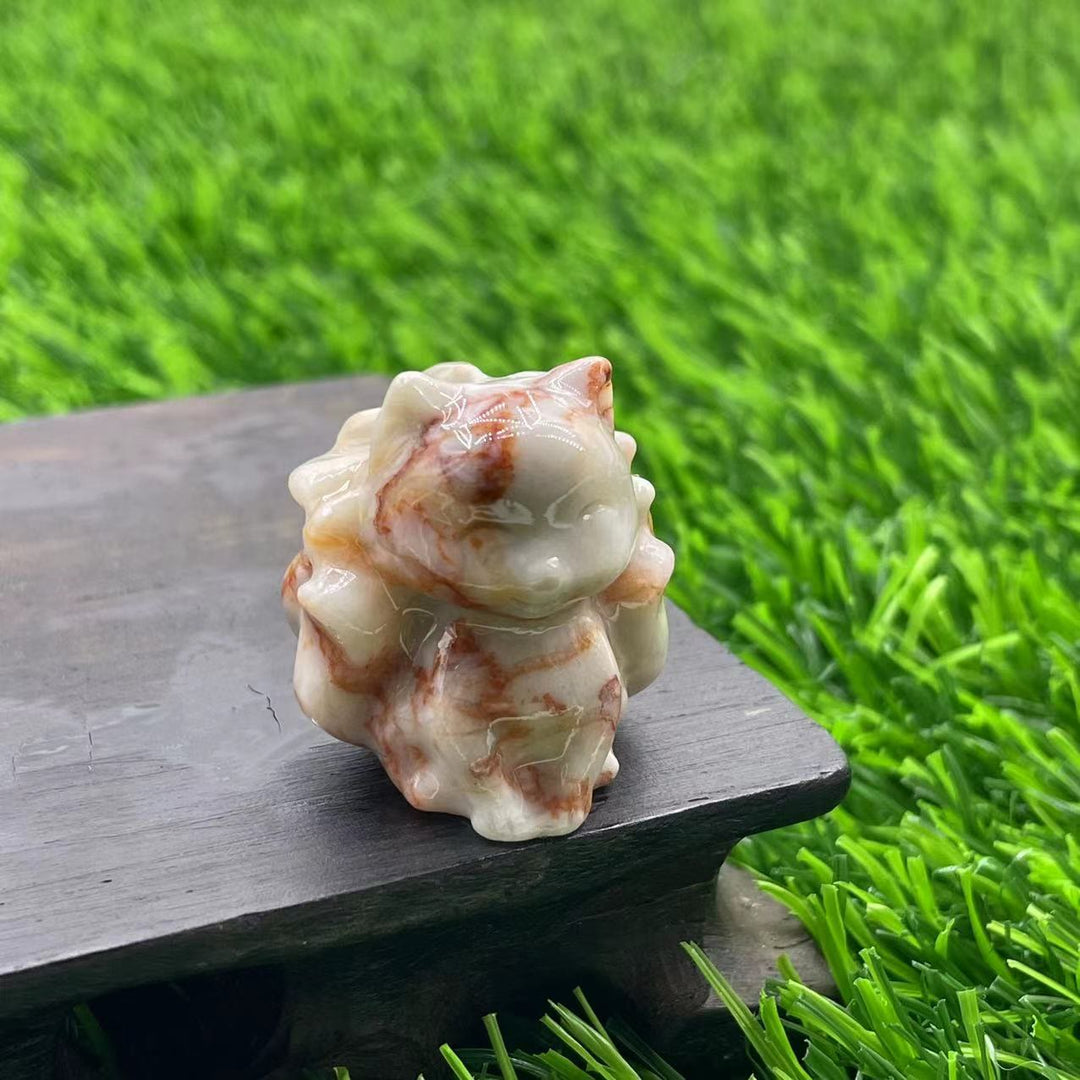 Olivenorma Natural Stone 3cm Nine Tailed Fox Gemstone Decoration - image 48