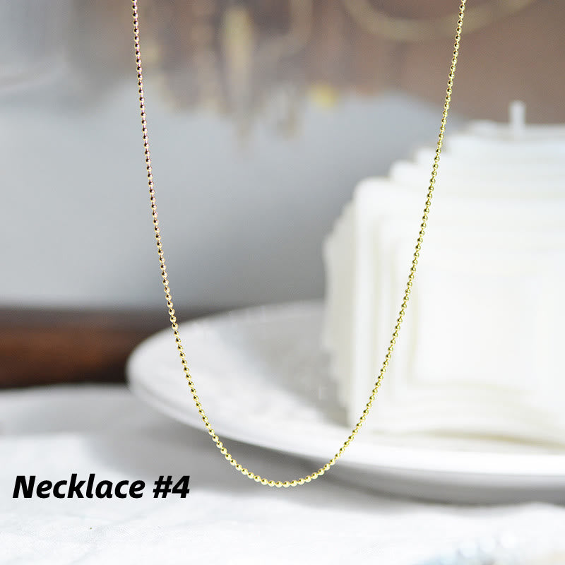 Olivenorma Geometric Round Or Water Drop Crystal Gold Pendant Necklace - image 4