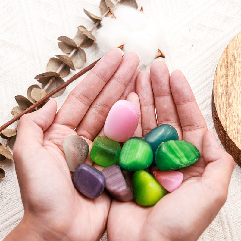 Olivenorma Cat's Eye Gemstone Natural Tumbled Stone - image 1