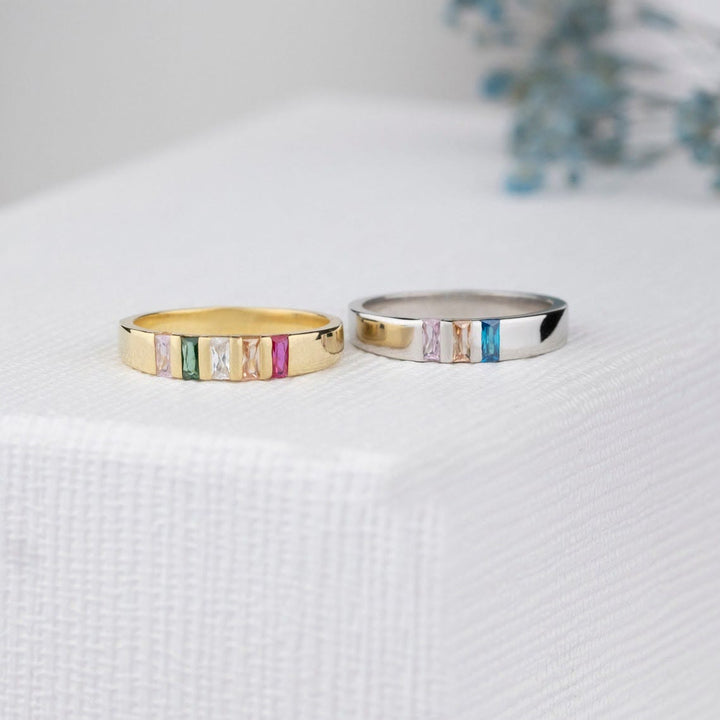 Olivenorma Mother Gifts Baguette Birthstone Ring - image 0