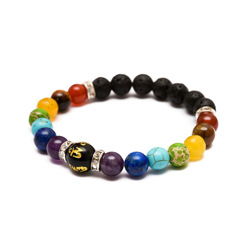 Olivenorma Anxiety Relief Natural Crystal Healing Chakra Bracelet