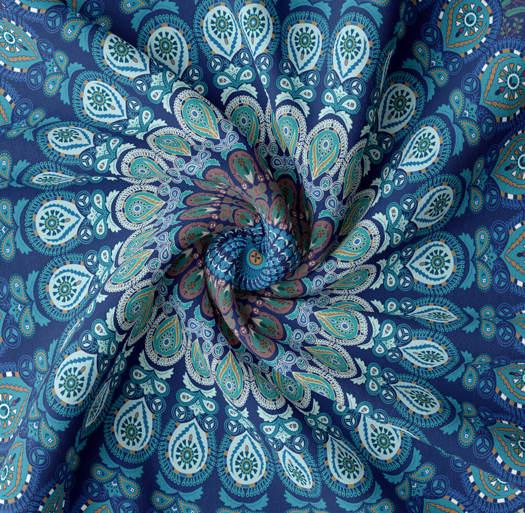 Olivenorma Mandala Peacock Pattern Tapestry