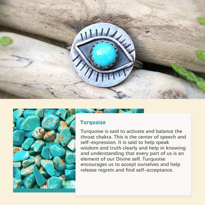 Chrysoprase Evil Eye Protection Ring