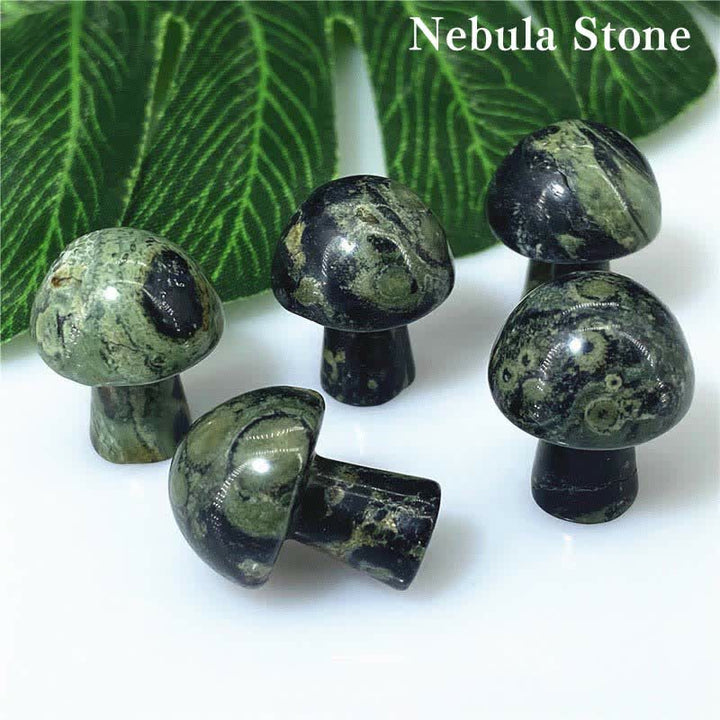 Olivenorma Natural Crystal Mini Mushroom Decoration  - Nebula Stone - image 4