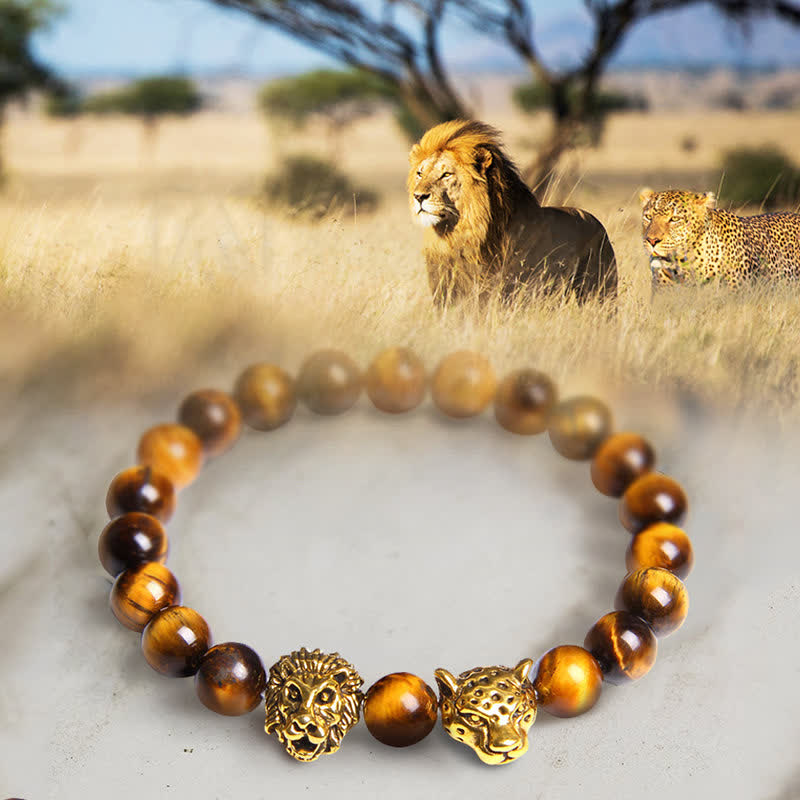 Olivenorma Tiger Eye Lion Panther Beads Bracelet