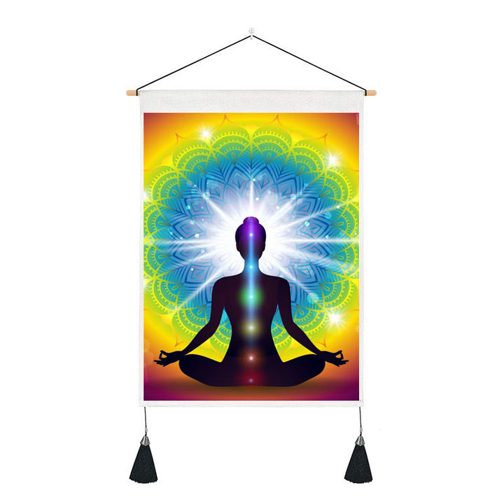 Olivenorma Zen Meditation Decorative Printed Chakra Tapestry