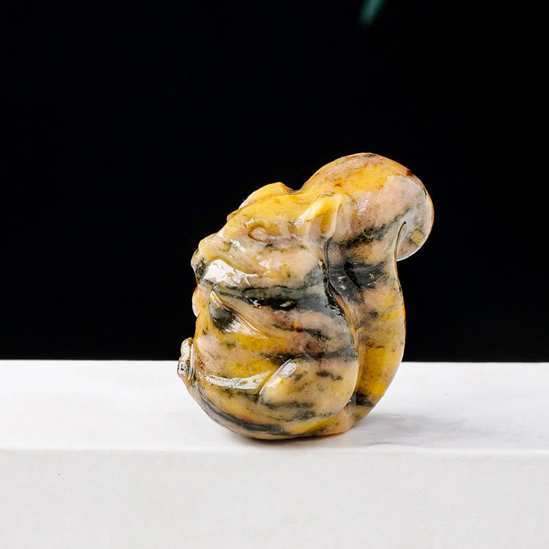 Olivenorma Natural Crystal Squirrel Carving Ornament Gemstone Decoration - image 3