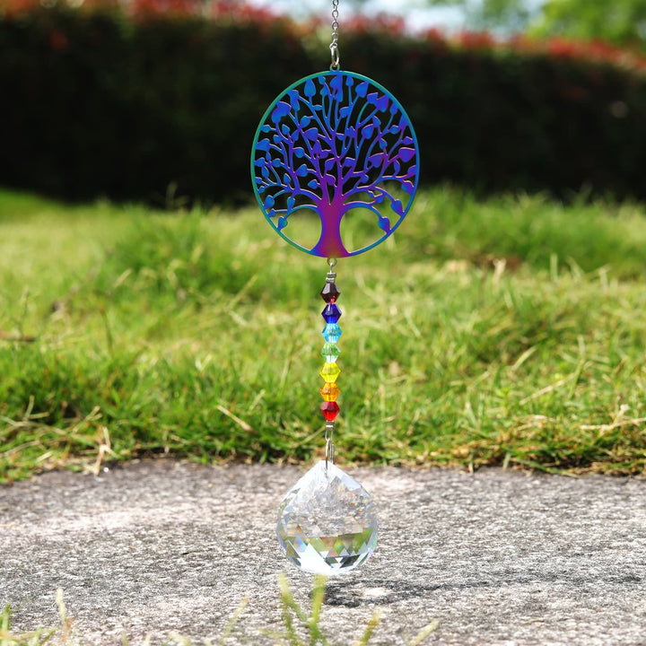 Olivenorma Clear Crystal Hanging Chakra Beads Wind Chime Suncatcher - image 19