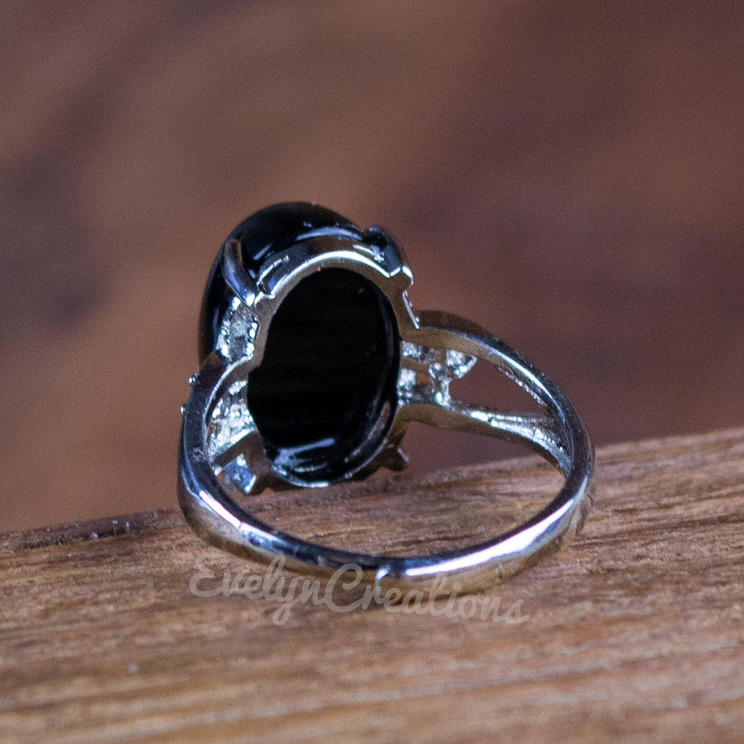 Olivenorma"Spiritual Protection" Natural Obsidian Ring