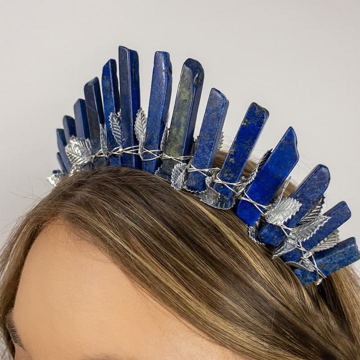 Olivenorma Lapis Lazuli Moon Witch Crystal Crown