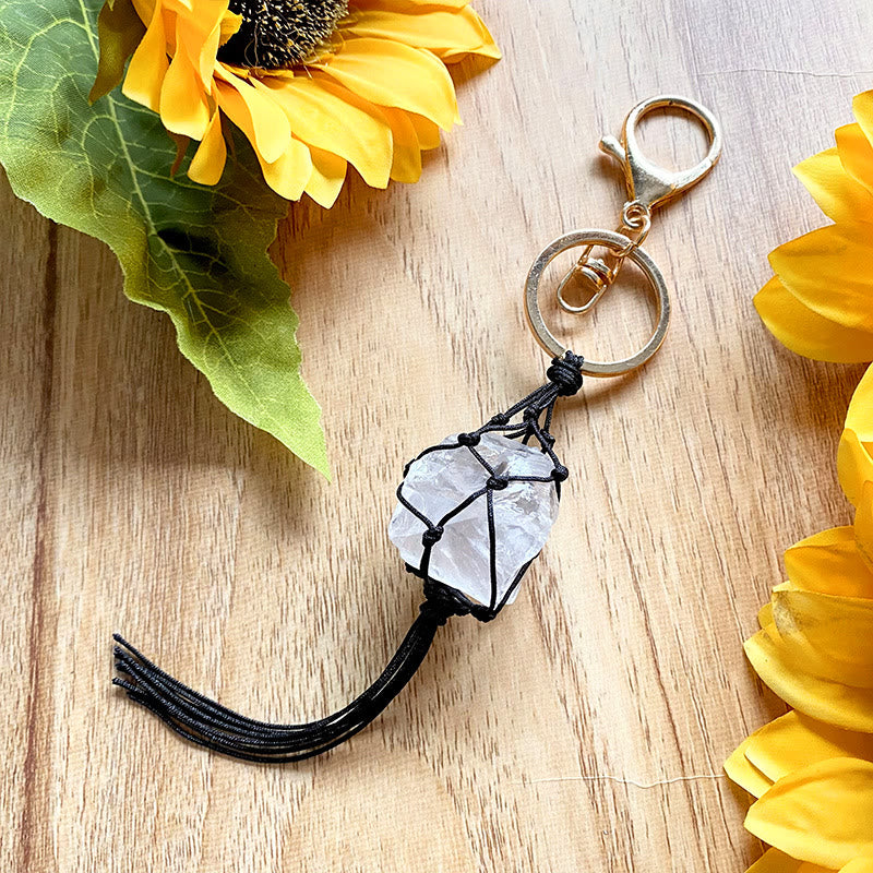 Olivenorma Natural Crystal Stone Rough Phone Strap Keychain