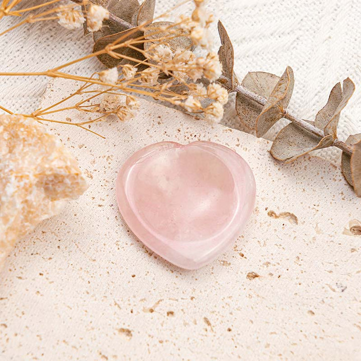 Olivenorma Rose Quartz Heart Worry Stone