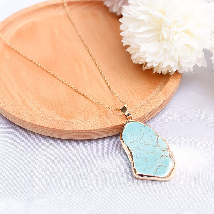 Olivenorma Delicate Irregular Turquoise Necklace