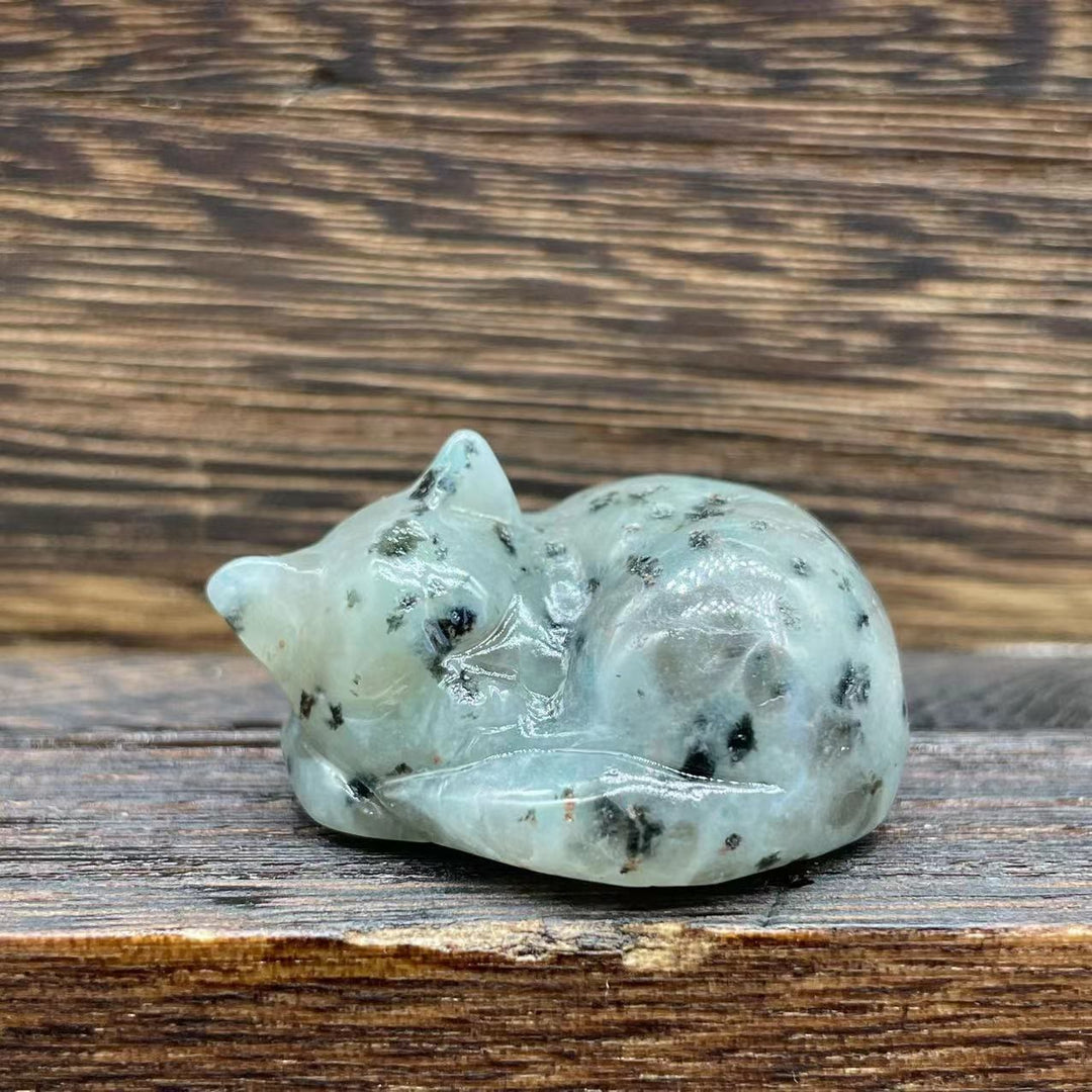Olivenorma 4cm Natural Crystal Nap Cat Gemstone Decoration - image 24