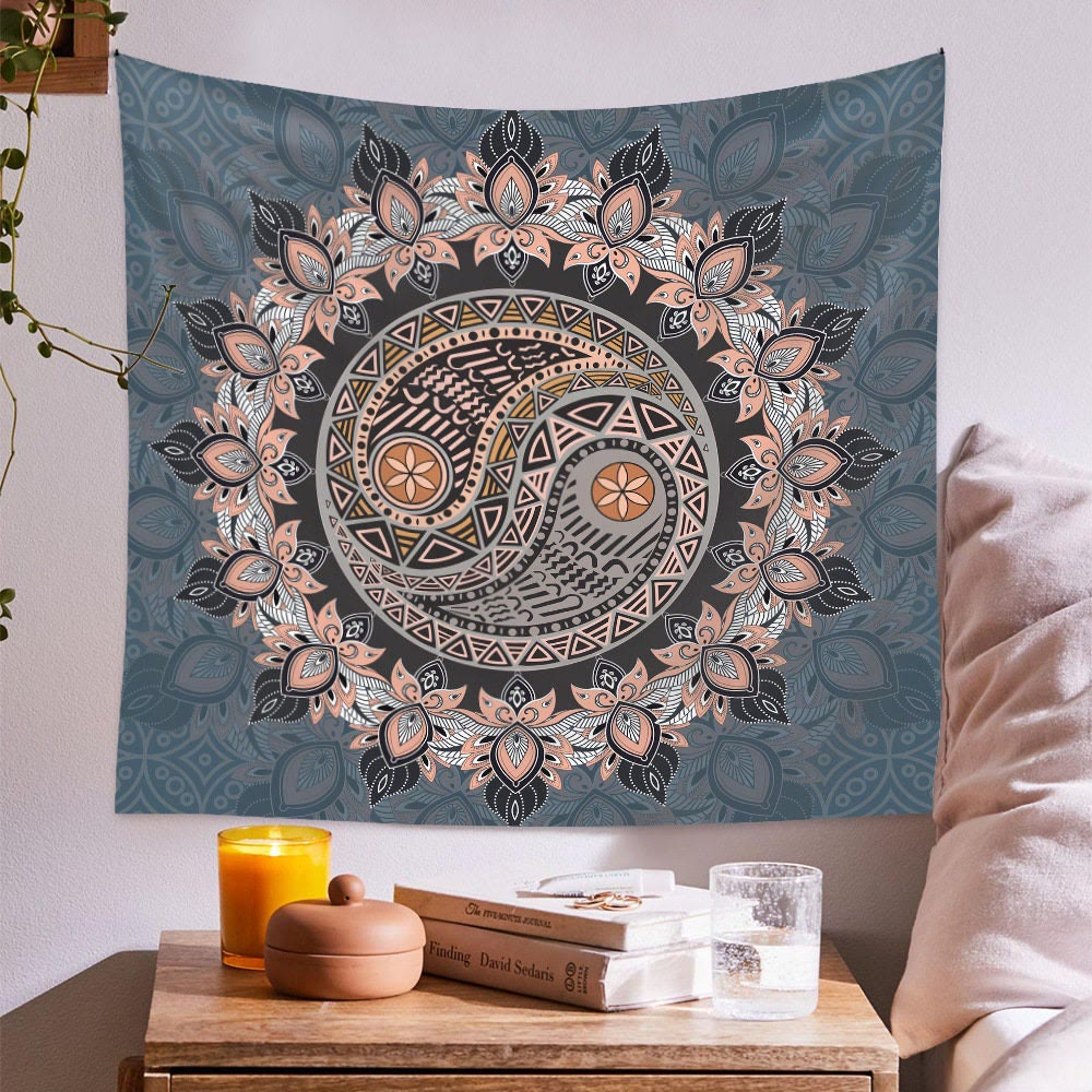 Olivenorma Bohemian Floral Qiankun Circle Pattern Tapestry