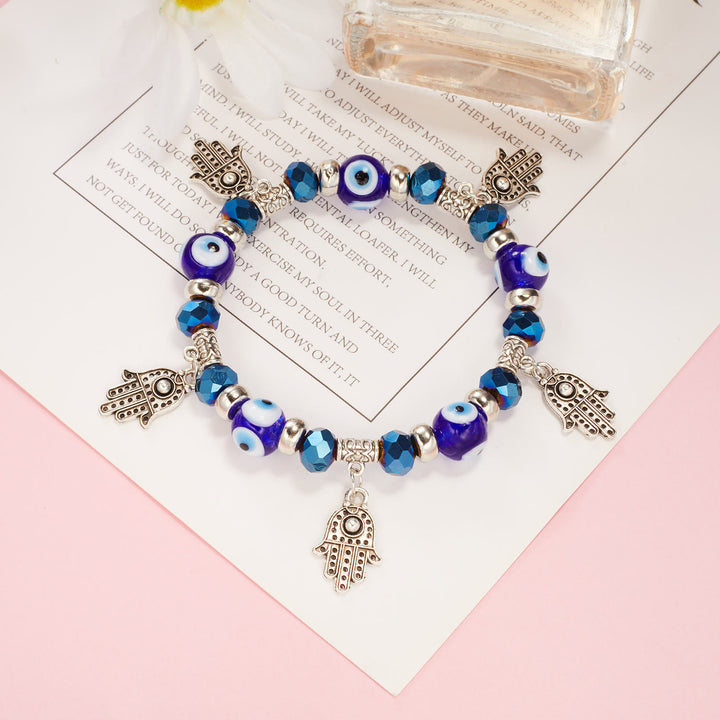 Olivenorma Evil Eye Hamsa Pendant Epoxy Zircon Bracelet