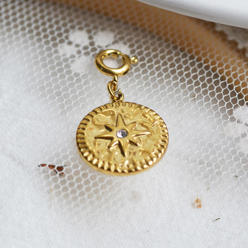 Olivenorma Geometric Round Or Water Drop Crystal Gold Pendant Necklace - Round & White Zircon #2 - Necklace #4 - image 22