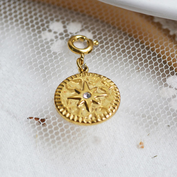 Olivenorma Geometric Round Or Water Drop Crystal Gold Pendant Necklace - Round & White Zircon #2 - Necklace #4 - image 22