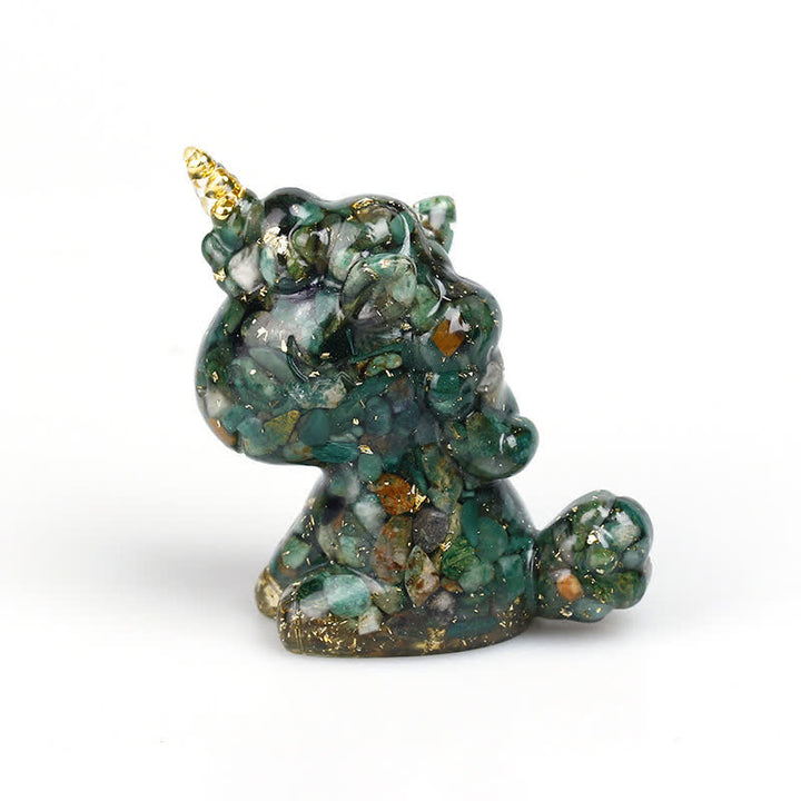 Olivenorma Crystal Unicorn Gemstone Decoration - African Turquoise - image 25