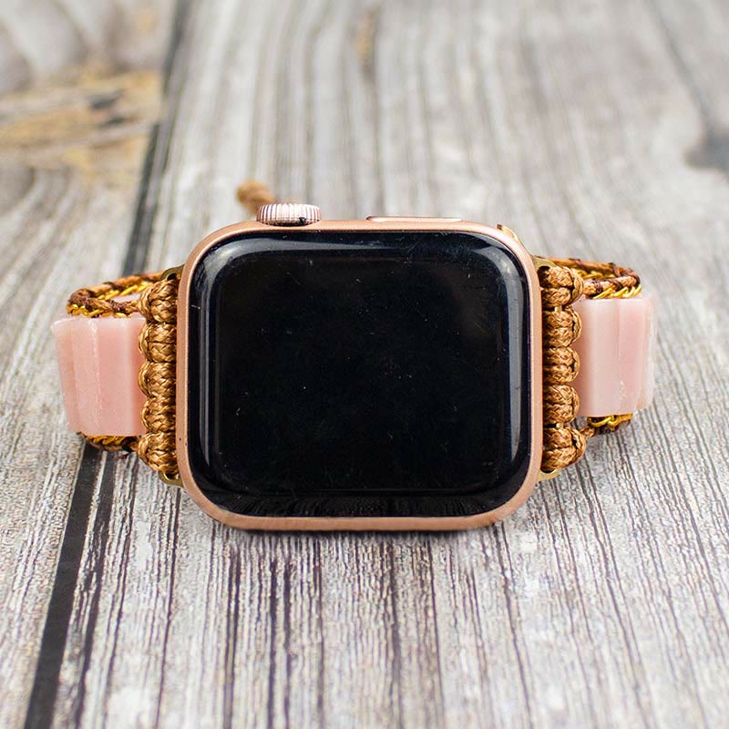 Olivenorma Pink Opal Strap Boho Stone Strap Bracelet