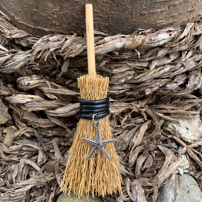 Olivenorma Handmade Mini Crystal Turtle Broom Ornament