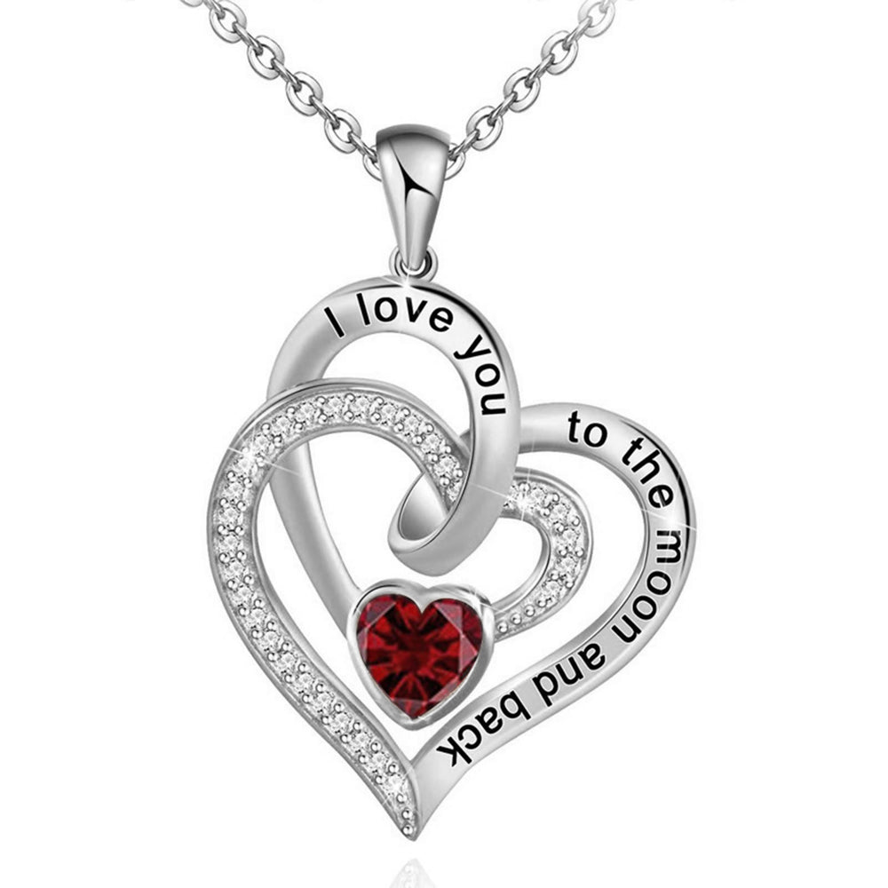 Olivenorma Hearts and Hearts Birthstone Gift Card Necklace - image 1