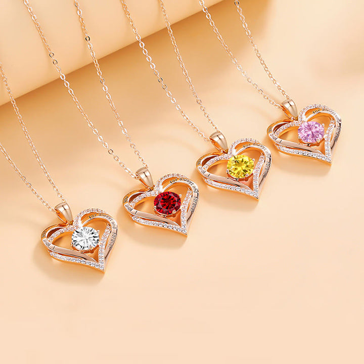 Olivenorma "I Love You Always and Forever" – Forever Love Birthstone Heart Necklace - image 40