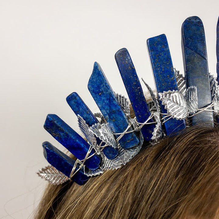 Olivenorma Lapis Lazuli Moon Witch Crystal Crown