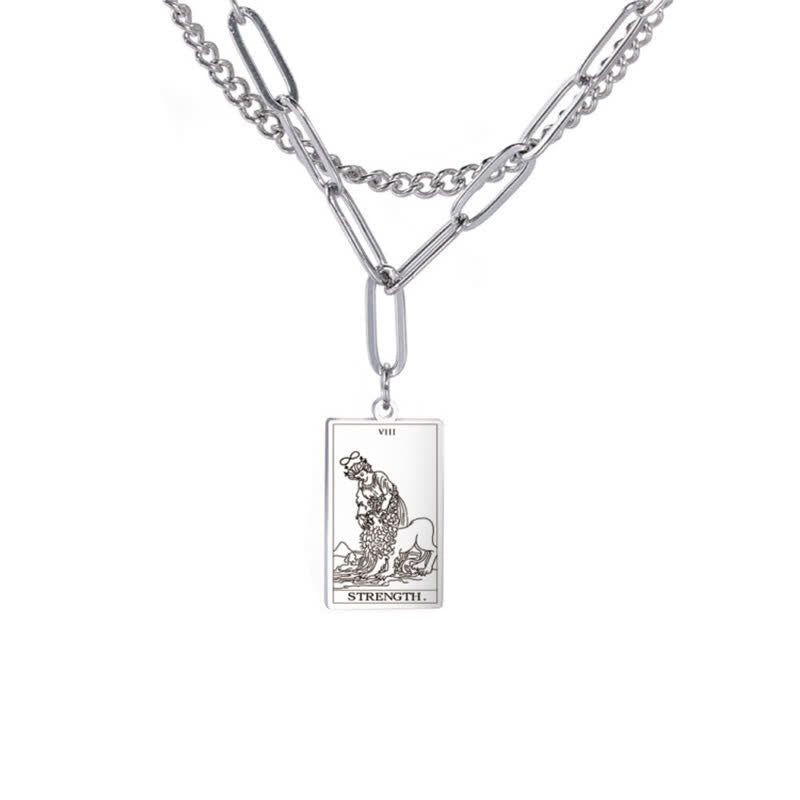 Olivenorma Tarot Card Double Chain Necklace