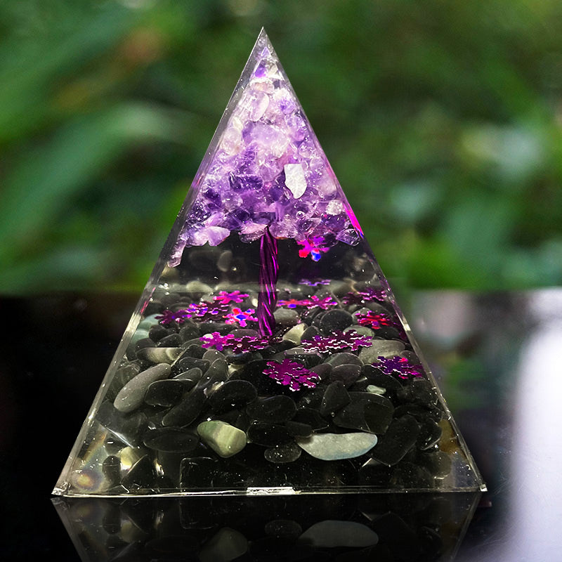 FREE Today: Soul Serenity – Amethyst & Obsidian Tree of Life Pyramid - image 3