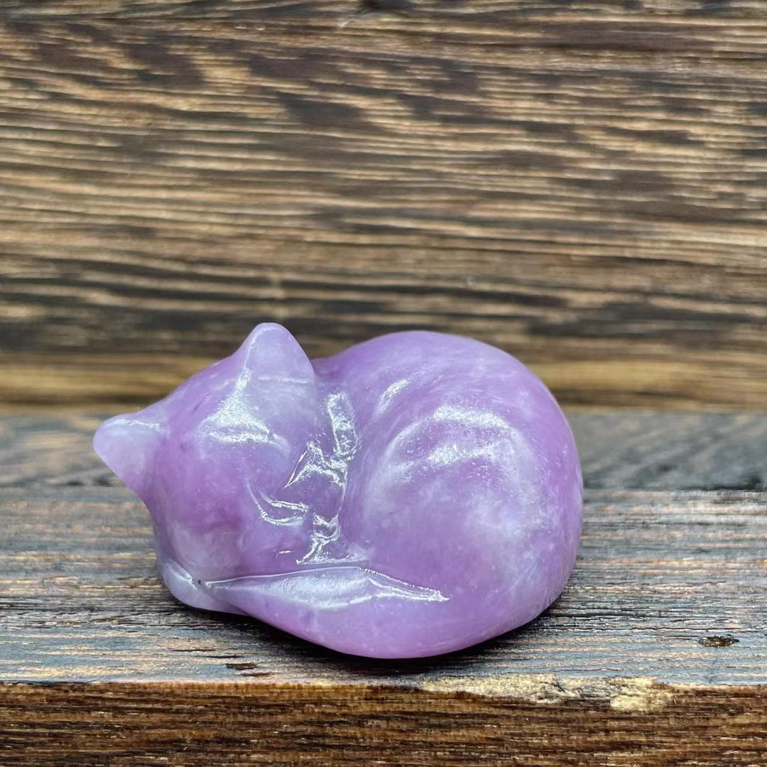 Olivenorma 4cm Natural Crystal Nap Cat Gemstone Decoration - image 32