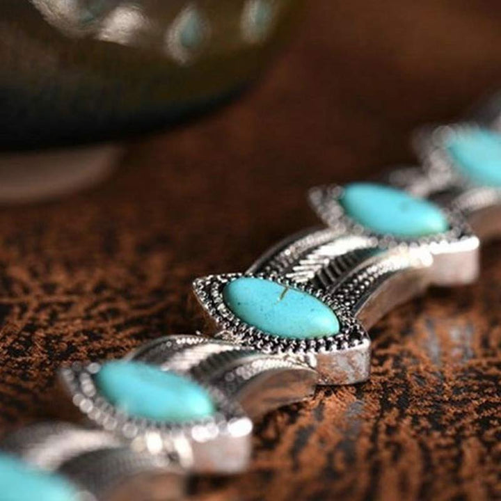 Retro Style Turquoise Ethnic Collar Choker Necklace - image 5