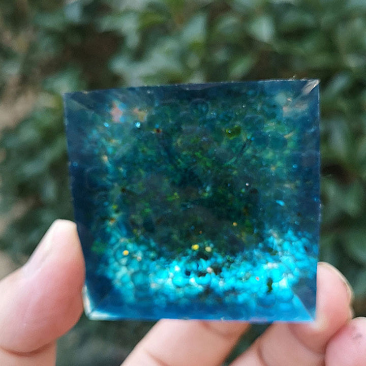 (Clearance 30% OFF / CODE: OFF30) - Olivenorma Aquamarine Peridot Tree Of Life Orgone Pyramid