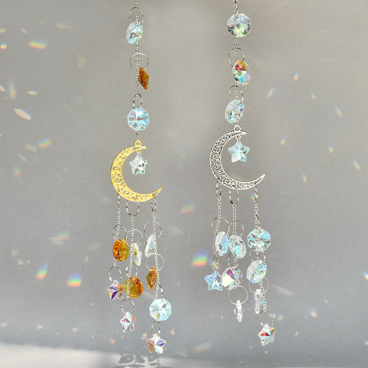 Olivenorma Moon Prism Crystal Suncatcher Wind Chime