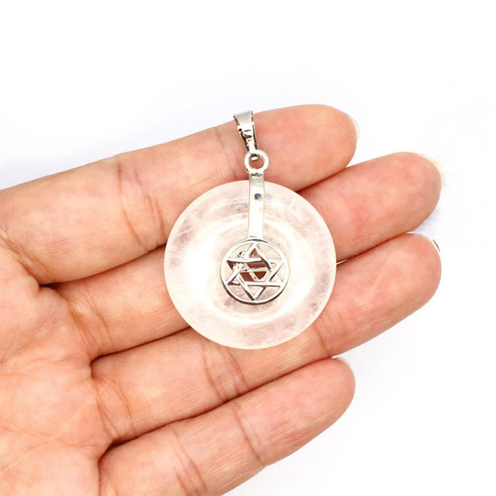 Olivenorma Natural Crystal Peace Buckle Tree Of Life Necklace