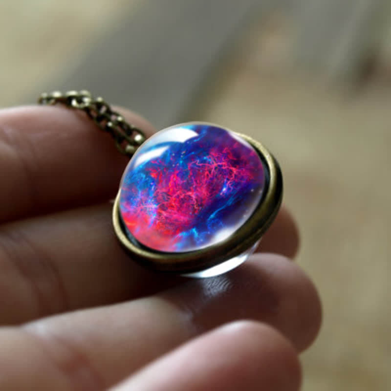 Olivenorma Vast Universe Galaxy Necklace - Blue Planet - image 5
