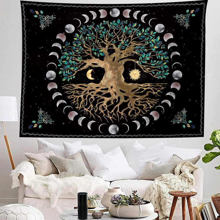 Olivenorma Moon Phase Tree of LifeTapestry