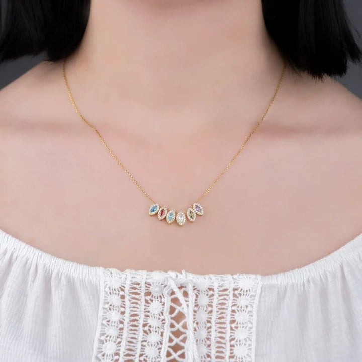 Olivenorma Tears Of Joy 1-8 Teardrop Birthstone Gift Card Necklace - image 12