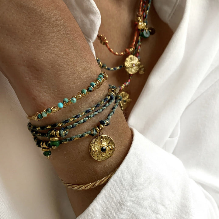 Olivenorma Bohemian 18k Stainless Steel Vintage Braided Bracelet