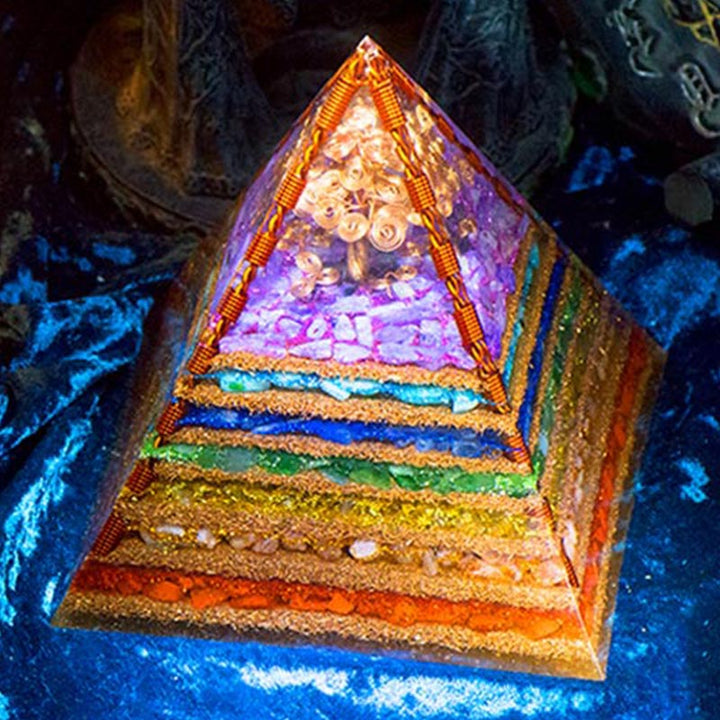 Olivenorma Chakra Tree Of Life Orgone Pyramid