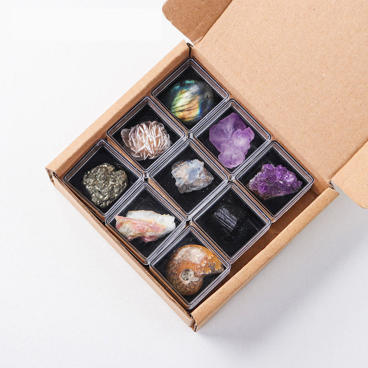 Olivenorma 9pcs Set Natural Crystal Set Gift Box