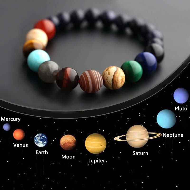 Olivenorma Cosmic Galaxy Colorful Stone Seven Chakra Yoga Bracelet