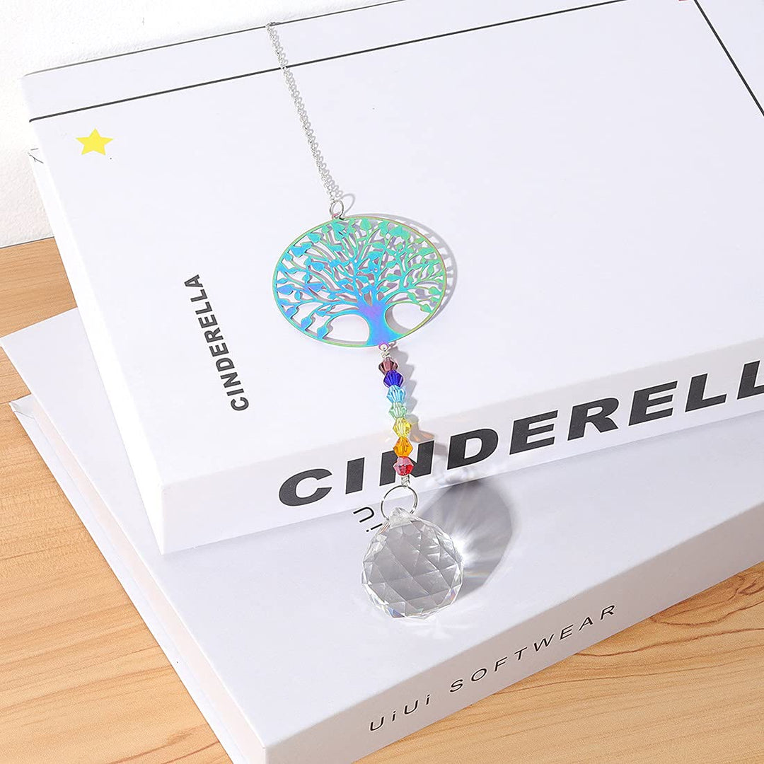 Olivenorma Clear Crystal Hanging Chakra Beads Wind Chime Suncatcher - image 14