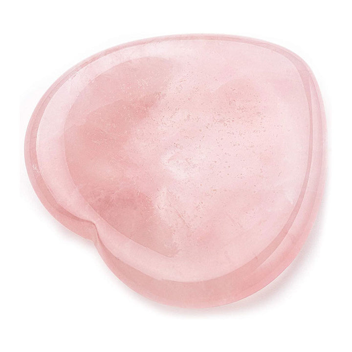 Olivenorma Rose Quartz Heart Thumb Worry Stone